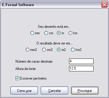 Voc� define o setup neste quadro...