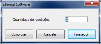 Informamos o n&uacute;mero de repeti&ccedil;&otilde;es desta viga...