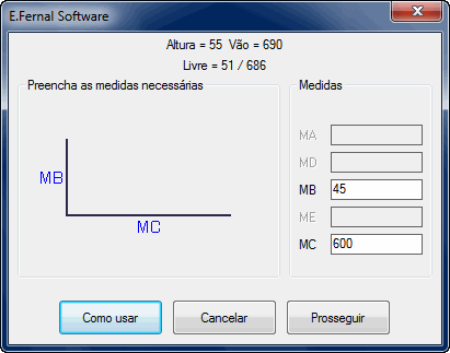 Confirmamos ou alteramos as dimens&otilde;es...
