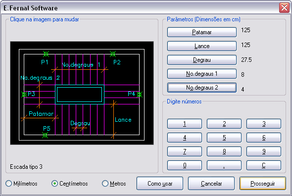 Gerador de escadas 2d
