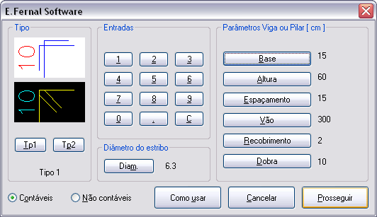 Desenhar estribos somente clicando o ponto de inser��o...